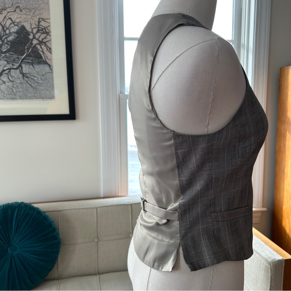 Tweed Vest🤎Cotton/Linen🤎Vintage 90’s - Picture 6 of 7